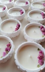 Vela aromática texturizada