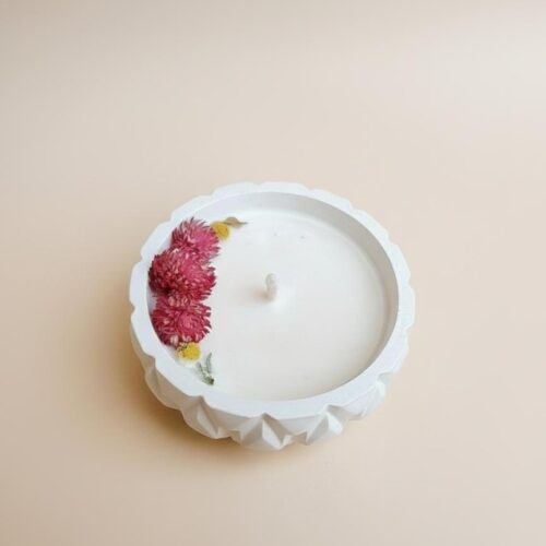 Vela aromática texturizada