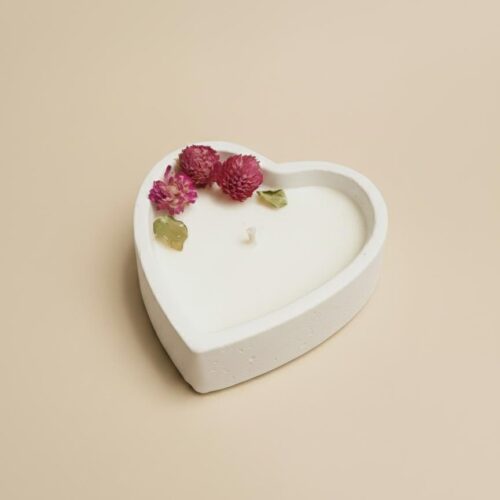 Vela aromática corazón